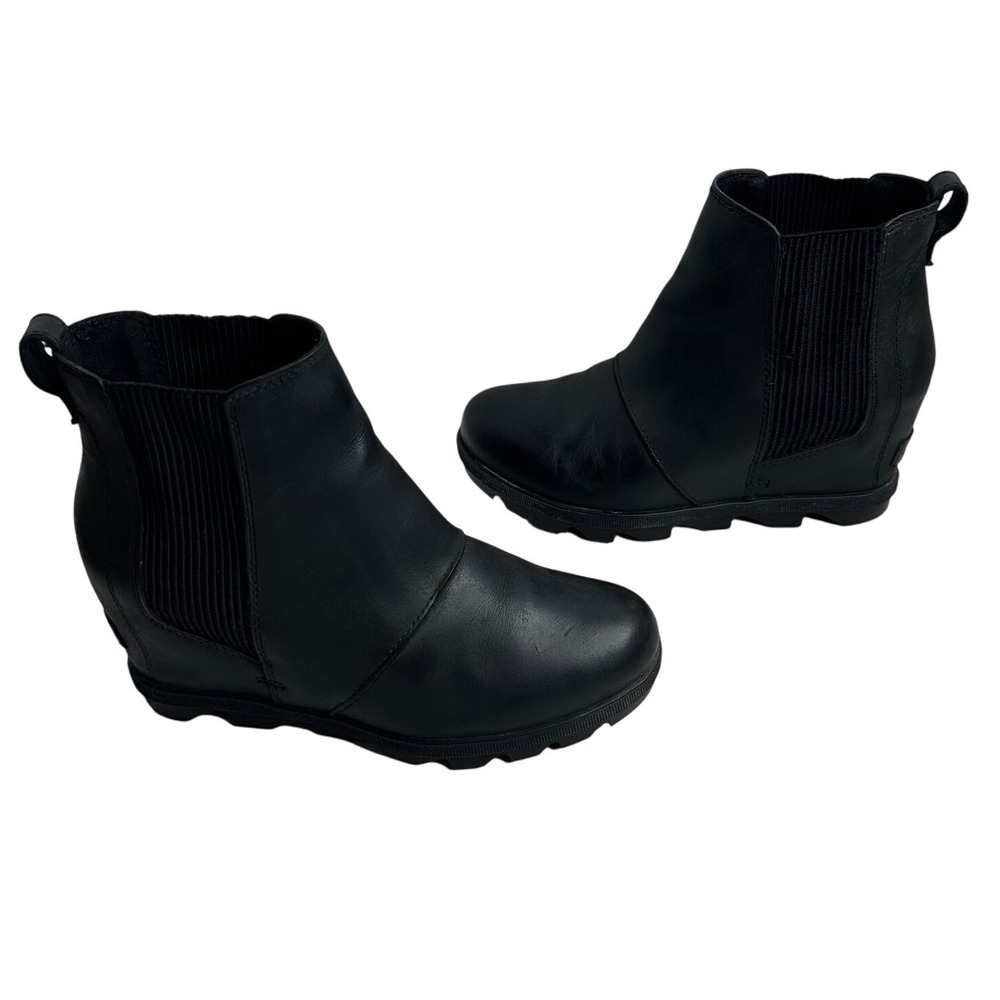 Sorel Black Chelsea Ankle Boots